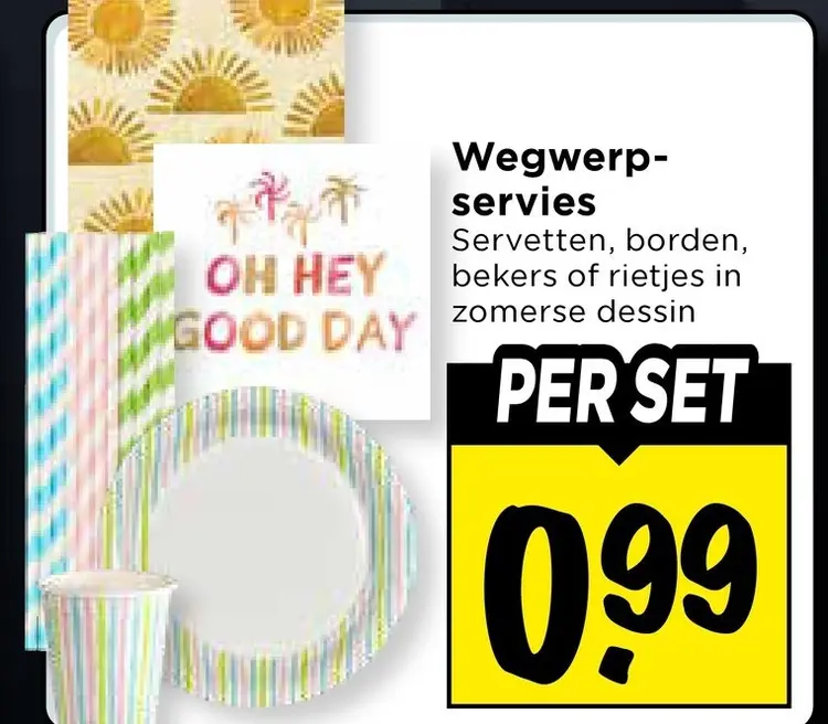Wegwerp-servies