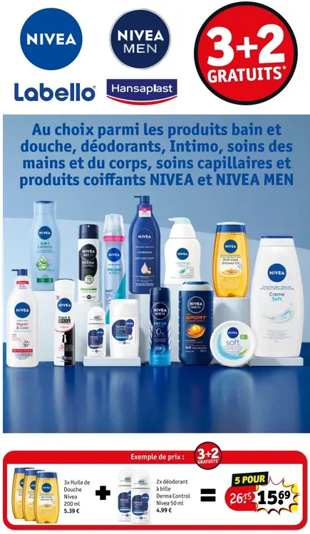 Offre: Huile de Douche Nivea + déodorant à bille 