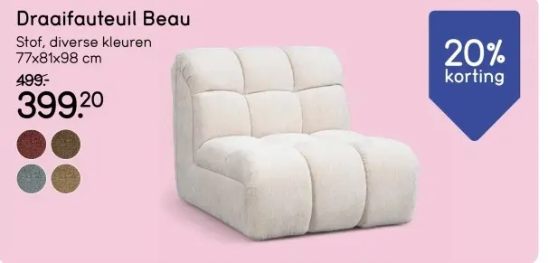 Aanbieding: Draaifauteuil Beau