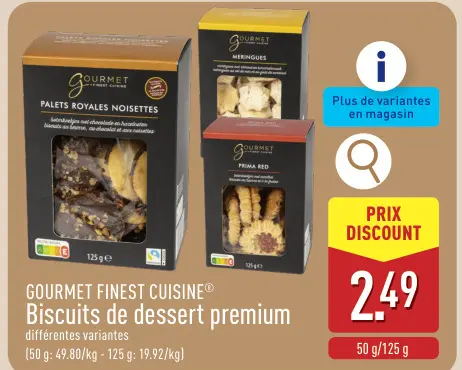 Offre: GOURMET FINEST CUISINE® Biscuits de dessert premium