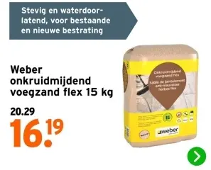 Aanbieding: Onkruidmijdend voegzand flex 15 kg