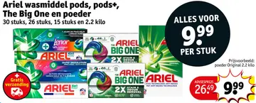 Aanbieding: Wasmiddel pods, pods+, The Big One en poeder