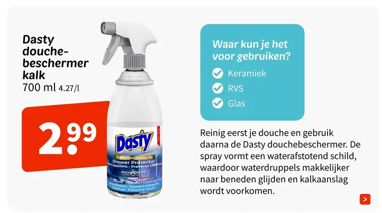 Aanbieding: Douchebeschermer kalk