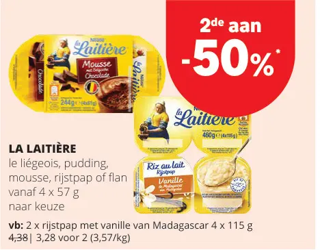 Promotie: Le liégeois, pudding, mousse, rijstpap of flan