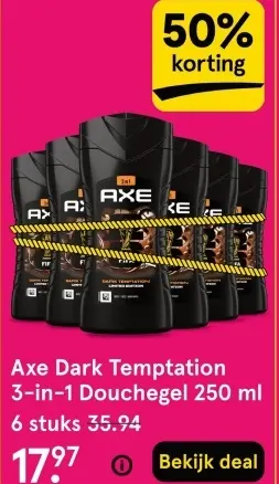 Aanbieding: Axe Dark Temptation 3-in-1 Douchegel