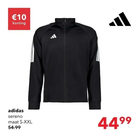 Aanbieding: Adidas M Sereno heren trainingsjas zwart