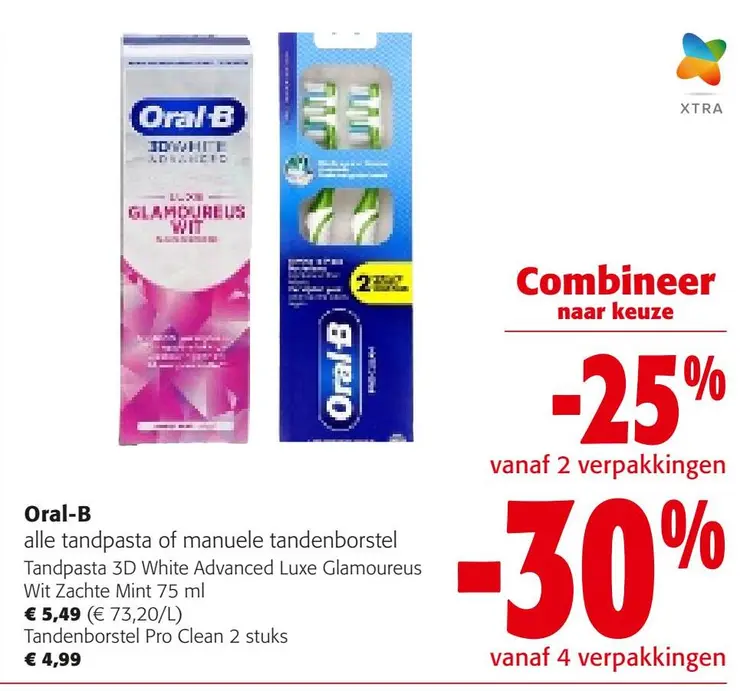 Aanbieding: Oral-B alle tandpasta of manuele tandenborstel