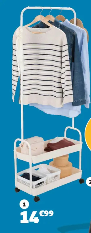 Offre: Portant avec étagères