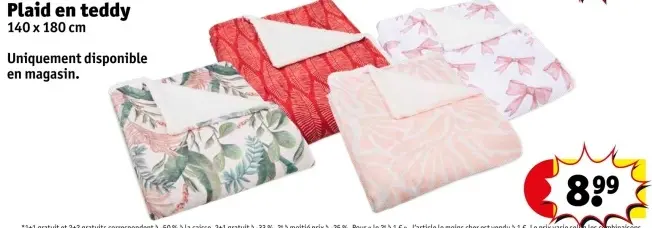 Offre: Plaid en teddy