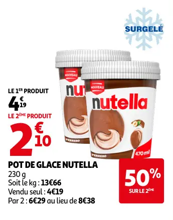 Promotie: Pot de glace Nutella
