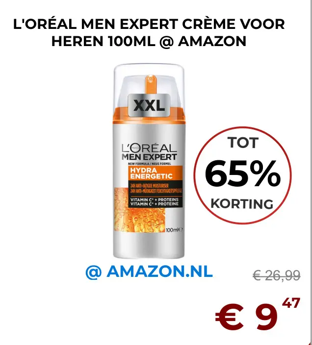 Aanbieding: Men expert crème voor heren