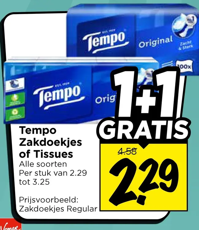 Aanbieding: Zakdoekjes of Tissues