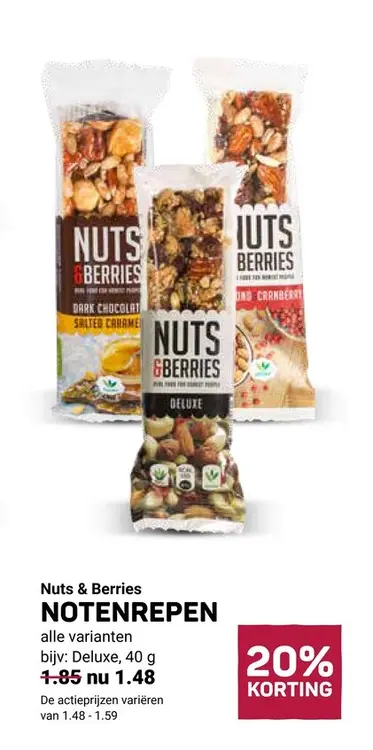Aanbieding: Nuts & Berries Notenrepen