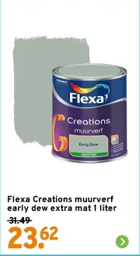 Aanbieding: Flexa Creations muurverf early dew extra mat