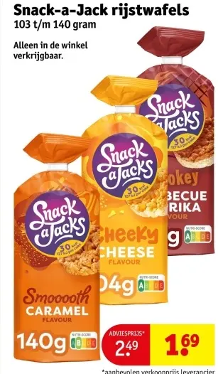Aanbieding: Snack-a-Jack rijstwafels