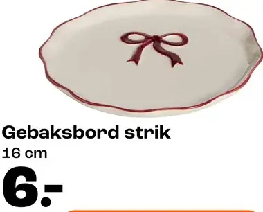 Aanbieding: Gebaksbord strik