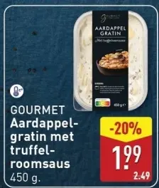 Aanbieding: Aardappelgratin met truffelroomsaus