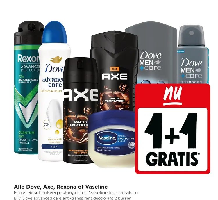 Aanbieding: Alle Dove, Axe, Rexona of Vaseline