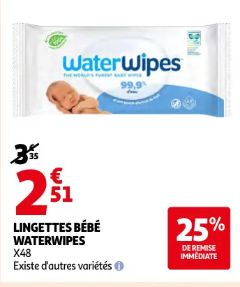Promotie: Lingettes bébé WaterWipes