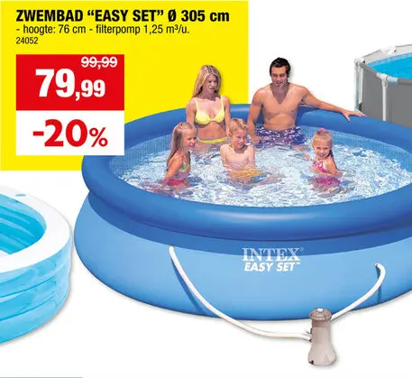 Promotie: Intex Easy Set zwembad 305x76 cm + pomp