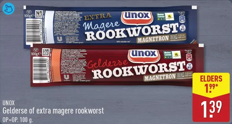 Aanbieding: Gelderse of extra magere rookworst