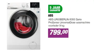 Aanbieding: AEG LR63BERLIN 6000 Serie ProSense UniversalDose wasmachine voorlader 9 kg