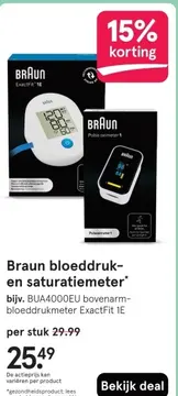 Aanbieding: Braun bloeddruk- en saturatiemeter