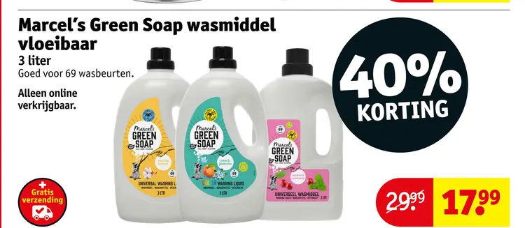 Aanbieding: Marcel's Green Soap wasmiddel vloeibaar