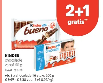 Aanbieding: KINDER chocolade