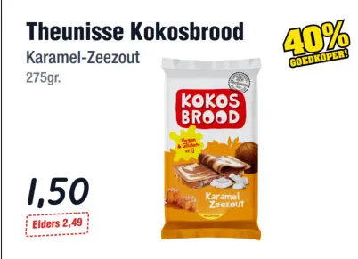 Aanbieding: Kokosbrood Karamel-Zeezout