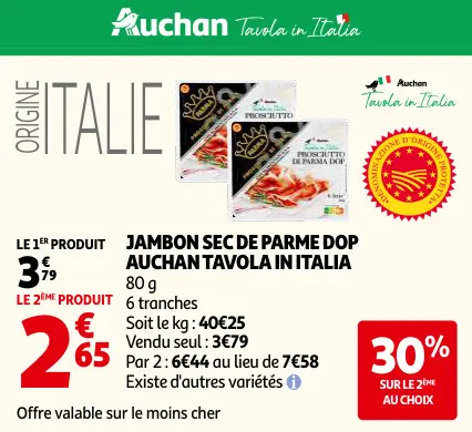 Promotie: Jambon sec de parme dop