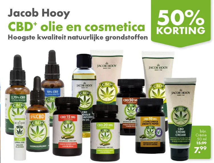 Aanbieding: CBD+ olie en cosmetica
