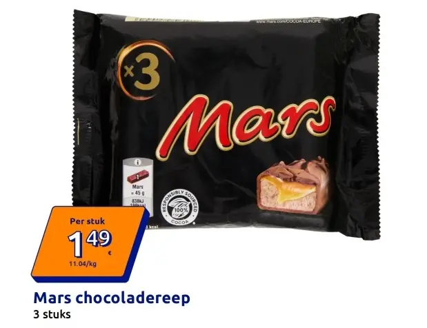 Promotie: Mars chocoladereep