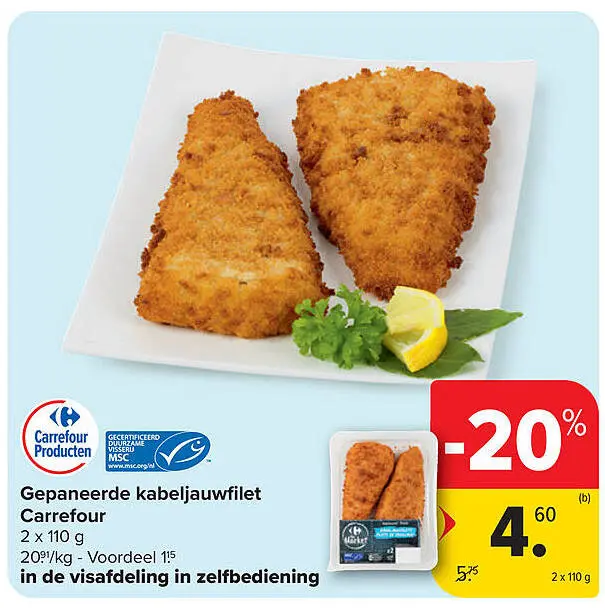 Promotie: Gepaneerde kabeljauwfilet