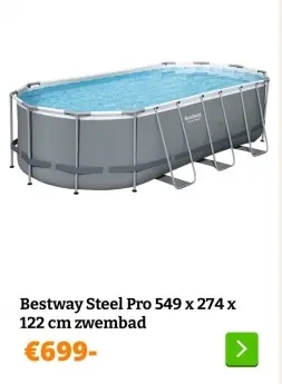 Aanbieding: Bestway Steel Pro 549 x 274 x 122 cm zwembad