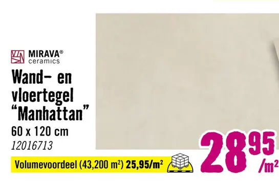 Aanbieding: Wand- en vloertegel "Manhattan"