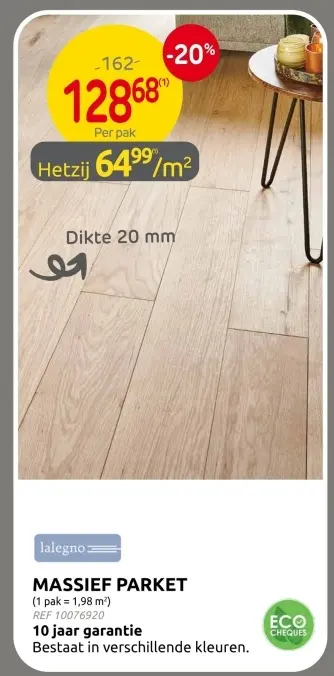 Promotie: Massief parket