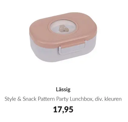 Aanbieding: Style & Snack Pattern Party Lunchbox, div. kleuren