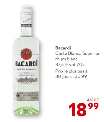 Offre: Carta Blanca Superior rhum blanc