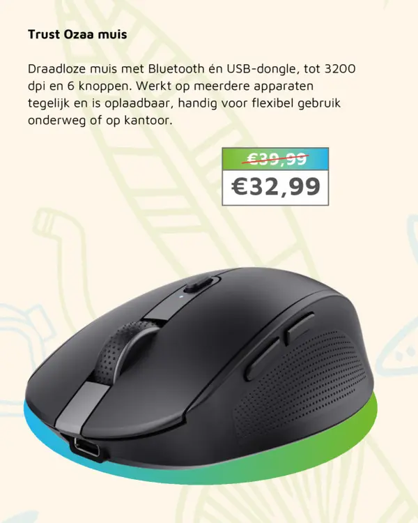 Aanbieding: Trust Ozaa muis