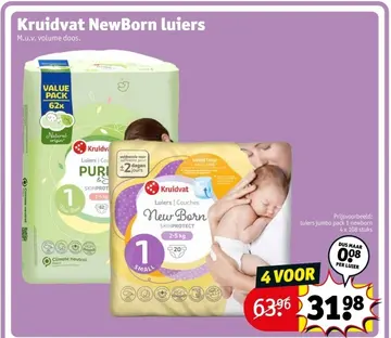 Aanbieding: Kruidvat NewBorn luiers