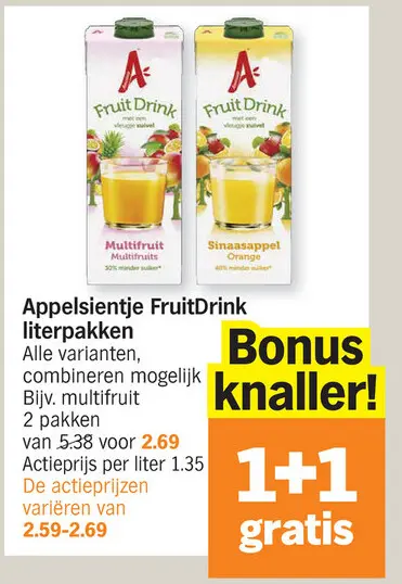 Aanbieding: FruitDrink literpakken
