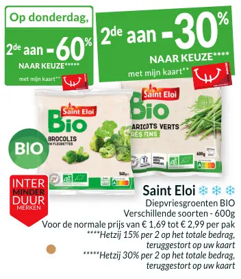 Aanbieding: Diepvriesgroenten BIO
