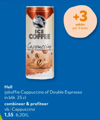 Promotie: Ijskoffie Cappuccino of Double Espresso in blik