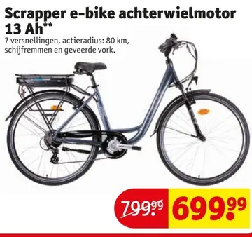 Aanbieding: Scrapper e-bike achterwielmotor 13 Ah**