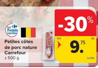 Offre: Petites côtes de porc nature