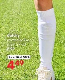 Aanbieding: Dutchy Pro voetbalsokken wit