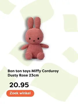 Aanbieding: Bon ton toys Miffy Corduroy