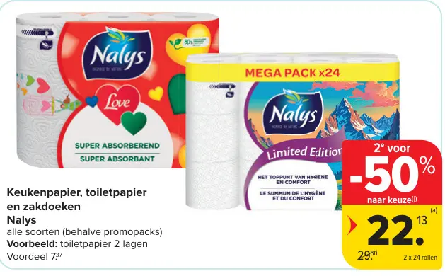 Promotie: Keukenpapier, toiletpapier en zakdoeken