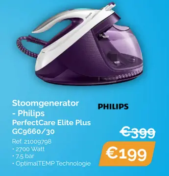 Aanbieding: Stoomgenerator - Philips PerfectCare Elite Plus